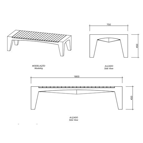 Betona sols 'Lord / Collective Bench 1800mm'