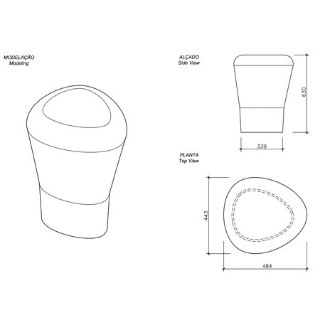 Lauko betoninis suolas 'Livre / Bench 443mm'