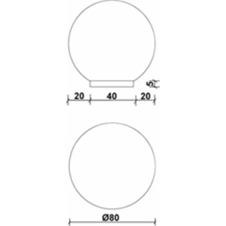 Lauko betoninis rutulys 'Globo / Ø800mm'