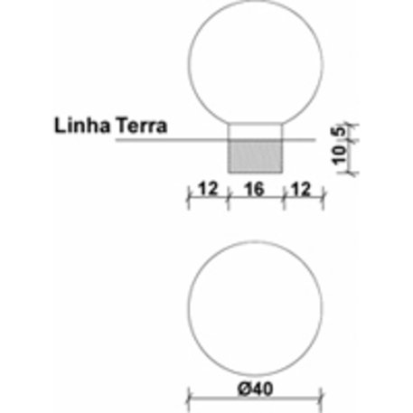 Lauko betoninis rutulys 'Globo / Ø400mm'