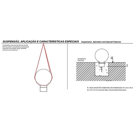 Lauko betoninis rutulys 'Globo / Ø400mm'