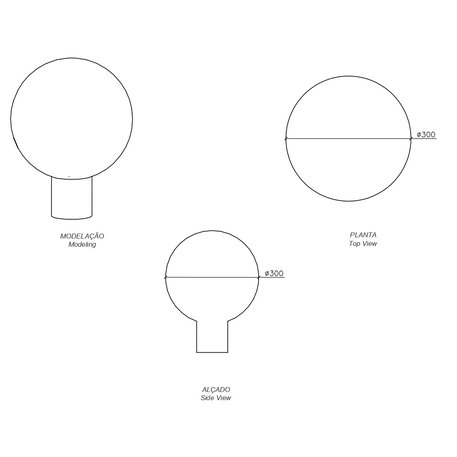 Lauko betoninis rutulys 'Globo / Ø300mm'