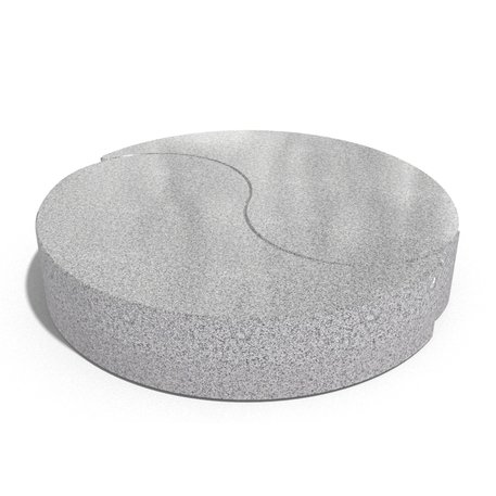 Betoninis su granito skalda lauko suolas 'Yin & Yang / Ø220xH/44cm / BS-259'