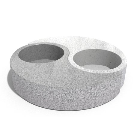 Betoninis su granito skalda lauko suolas + vazonas 'Yin & Yang / Ø220xH/44cm / BS-261'