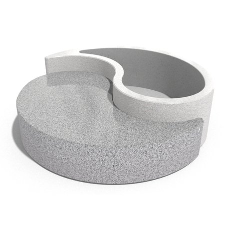 Ławka betonowa + doniczka 'Yin & Yang / Ø220xH/44cm / BS-262'