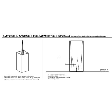 Бетонный вазон 'R-Light / Planter UHPC Concrete 450mm'