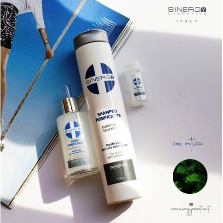 'SINERGY Cosmetics' Anti-Dandruff Purifying Serum Phial, Serum oczyszczające przeciwłupieżowe, 10x8ml