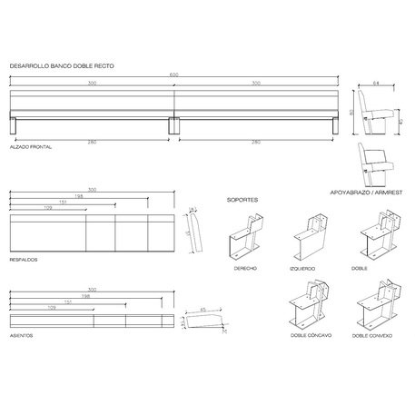 Metal bench 'Sumo'