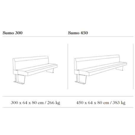 Metal bench 'Sumo'