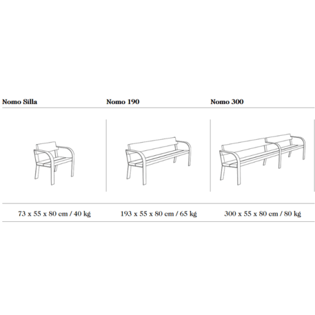 Metal bench 'Nomo'