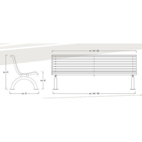 Metallbank 'Cervino 1118'