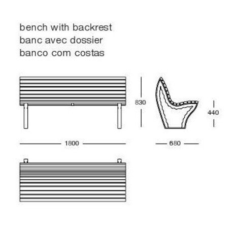 Metal bench 'MEDINA'