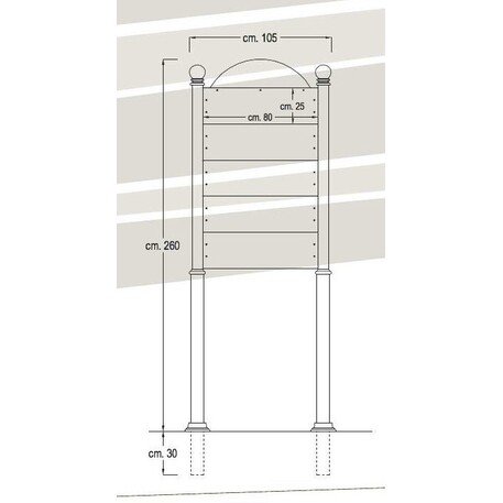 Pannello informativo urbano '184'