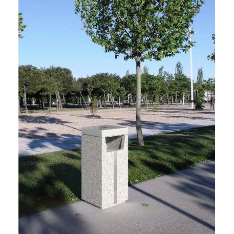 Natural granite litter bin 'Canelas'