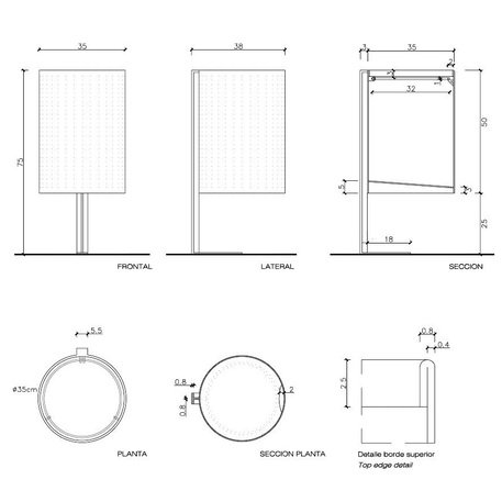 Metal litter bin 'Morella bin / 50L'