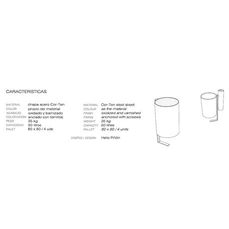 Metalowe kosze 'Morella bin / 50L'