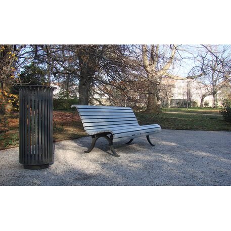 Metal litter bin 70L 'Serralves'