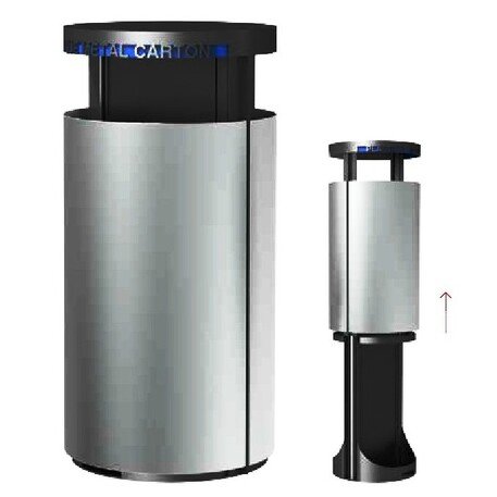 Metal litter bin 80L + 80L 'Sloop'