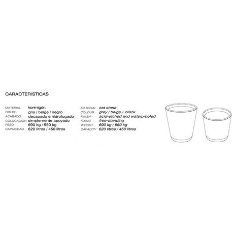 Pflanzkübel aus Beton 'Conica'