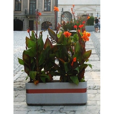 Vaso da fiori in cemento 'Geneva' 117x39x45cm