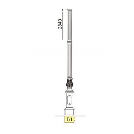 Straßenbeleuchtungsmasten 'B1-C2_H/344cm'