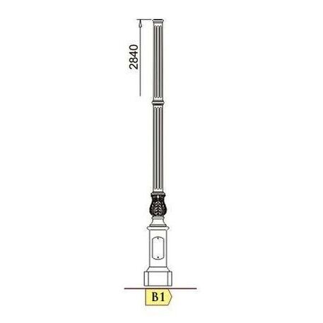 Straßenbeleuchtungsmasten 'B1-C3_H/344cm'