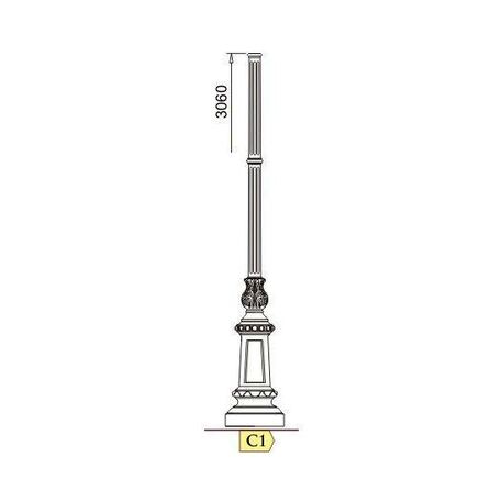 Straßenbeleuchtungsmasten 'C1-1b_H/330cm'