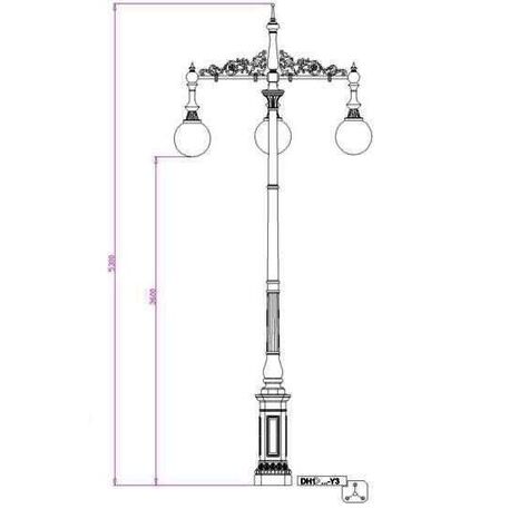 Tänavavalgustuse postid 'DH1-Y3_H/530cm'