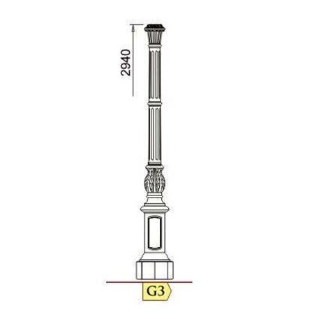 Tänavavalgustuse postid 'G3-C31_H/400cm'