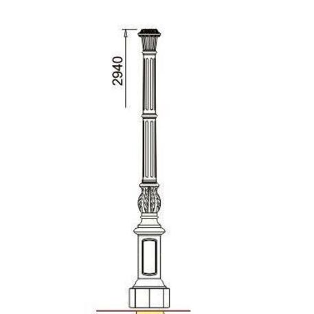 Street Lighting Post 'G31-L1_H/600cm'