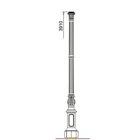 Tänavavalgustuse postid 'G4-H2_H/590cm'