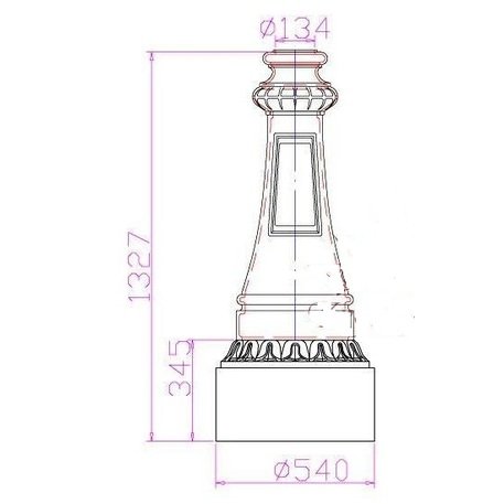 Street Lighting Post 'K1H1-KL1_H/770cm'