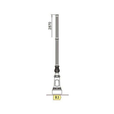 Tänavavalgustuse postid 'R1-1a_H/320cm'