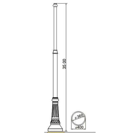 Post di illuminazione stradale 'T28-H3_H/530cm'