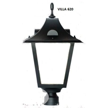 Klasikinio kaltinio stiliaus gatvės, parko šviestuvo stovas 'VILLA2-1_H/300cm'