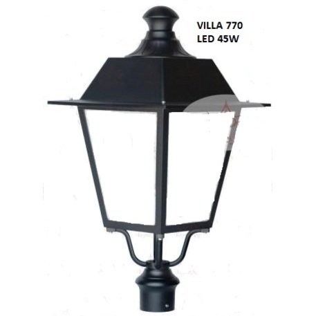 Klasikinio kaltinio stiliaus gatvės, parko šviestuvo stovas 'VILLA2-2_H/320cm'