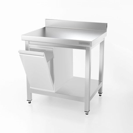 Рабочий стол из нержавеющей стали (800 x 600 x 870/970mm)