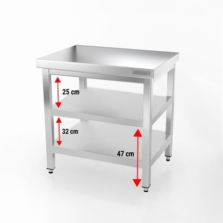 Tavolo da lavoro in acciaio inox (600 x 700 x 870/900mm)