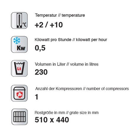 Vertikali šaldoma vitrina (230ltr. 0°C /+ 10°C)