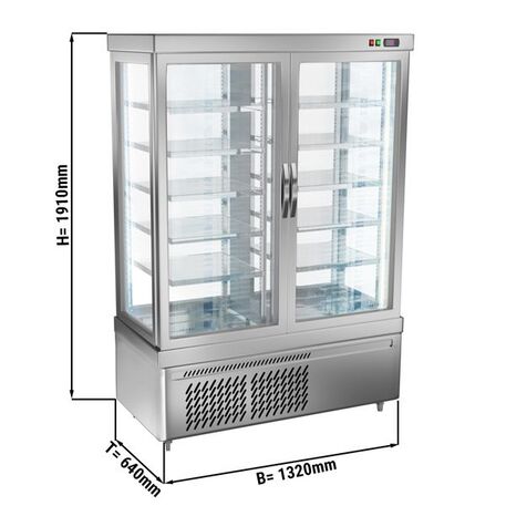 Vertikali šaldoma vitrina su stiklo 10 lentynomis (935L +2°C /+ 10°C)