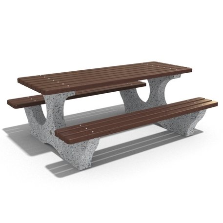 Concrete table + bench 2pcs. '190x148xH/72cm / BS-108'
