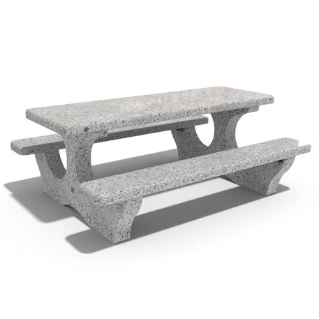 Tavolo in cemento + panca 2pz. '190x148xH/74cm / BS-118'
