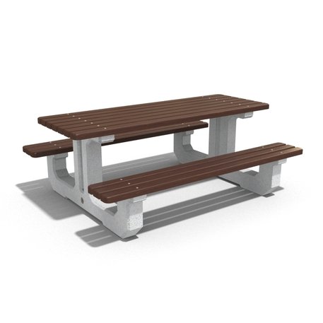 Concrete table + bench 2pcs. '190x148xH/72cm / BS-219'