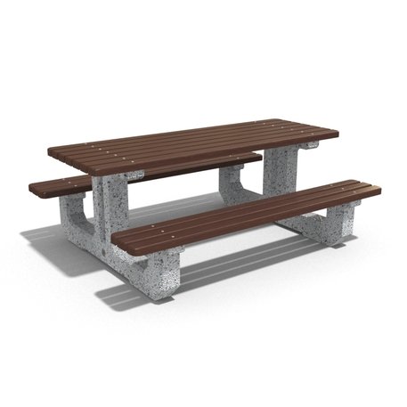 Concrete table + bench 2pcs. '190x148xH/72cm / BS-219'