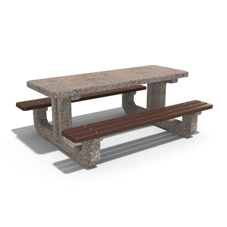 Concrete table + bench 2pcs. '190x148xH/74cm / BS-220'