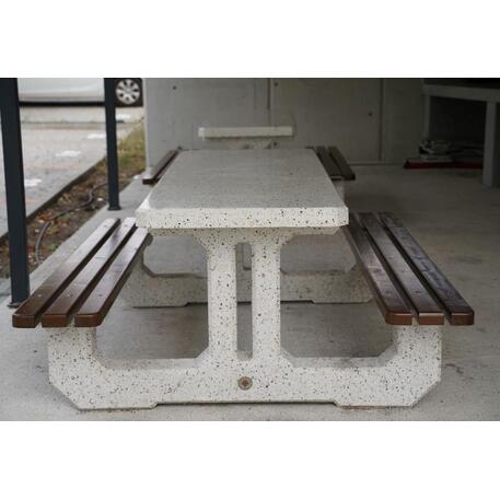 Tavolo in cemento + panca 2pz. '190x148xH/74cm / BS-220'