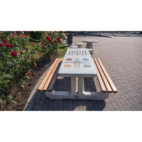 Stół betonowy do gry z dwoma ławkami '190x148xH/74cm / BS-221'