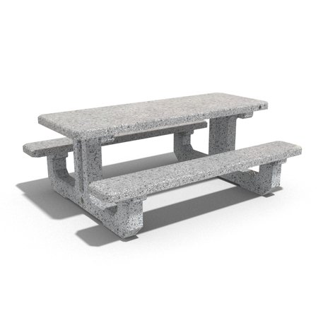 Tavolo in cemento + panca 2pz. '190x148xH/74cm / BS-222'