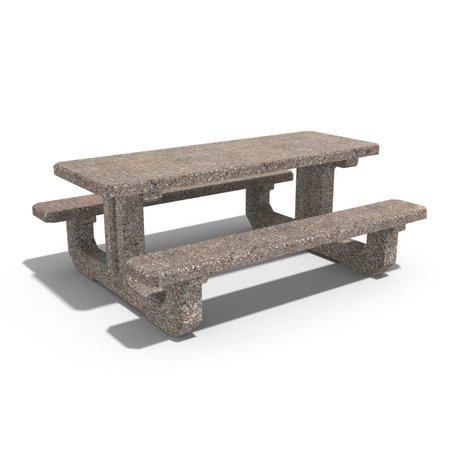Stół betonowy + ławka 2szt. '190x148xH/74cm / BS-222'
