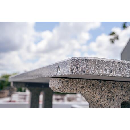 Betoninis su granito skalda lauko suolas + stalas '190x148xH/74cm / BS-223'
